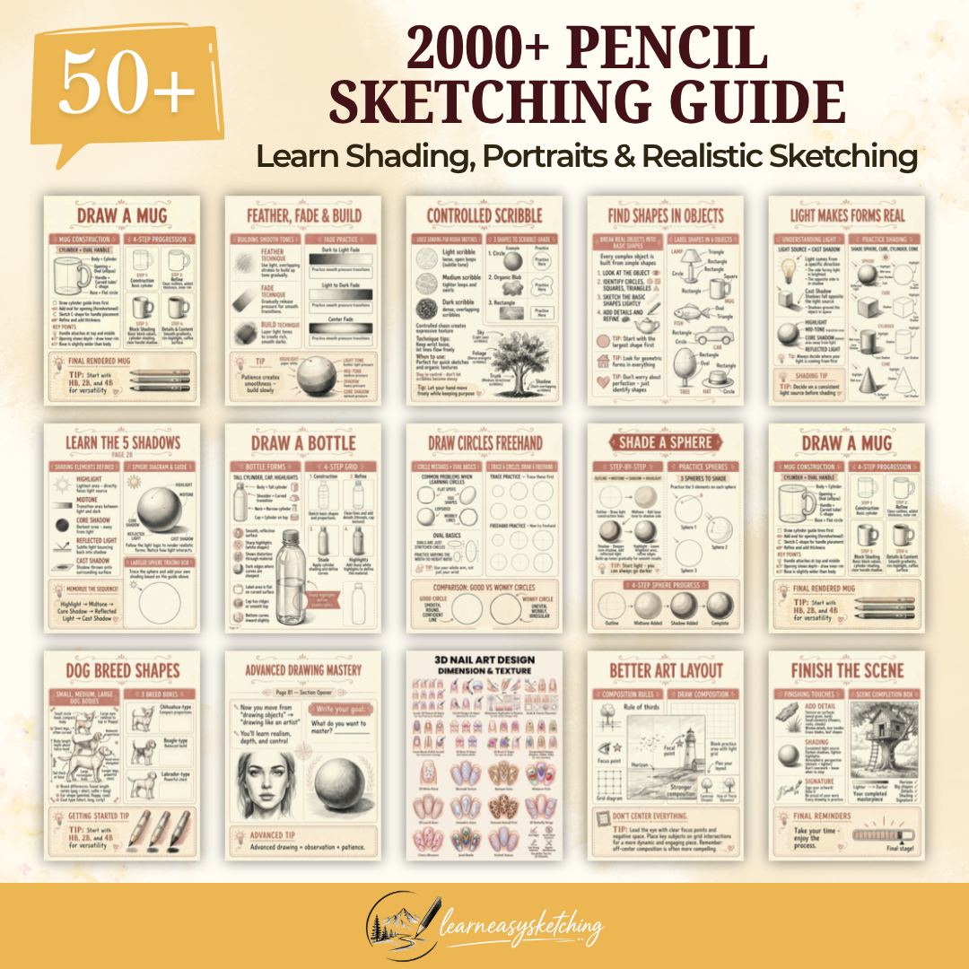 2000+ Free Pencil Sketching Guide