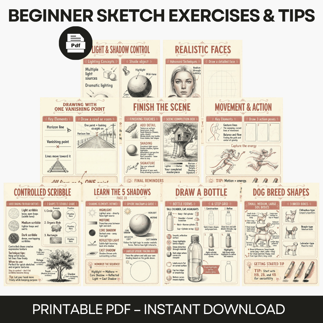 2000+ Free Pencil Sketching Guide