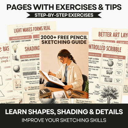 2000+ Free Pencil Sketching Guide
