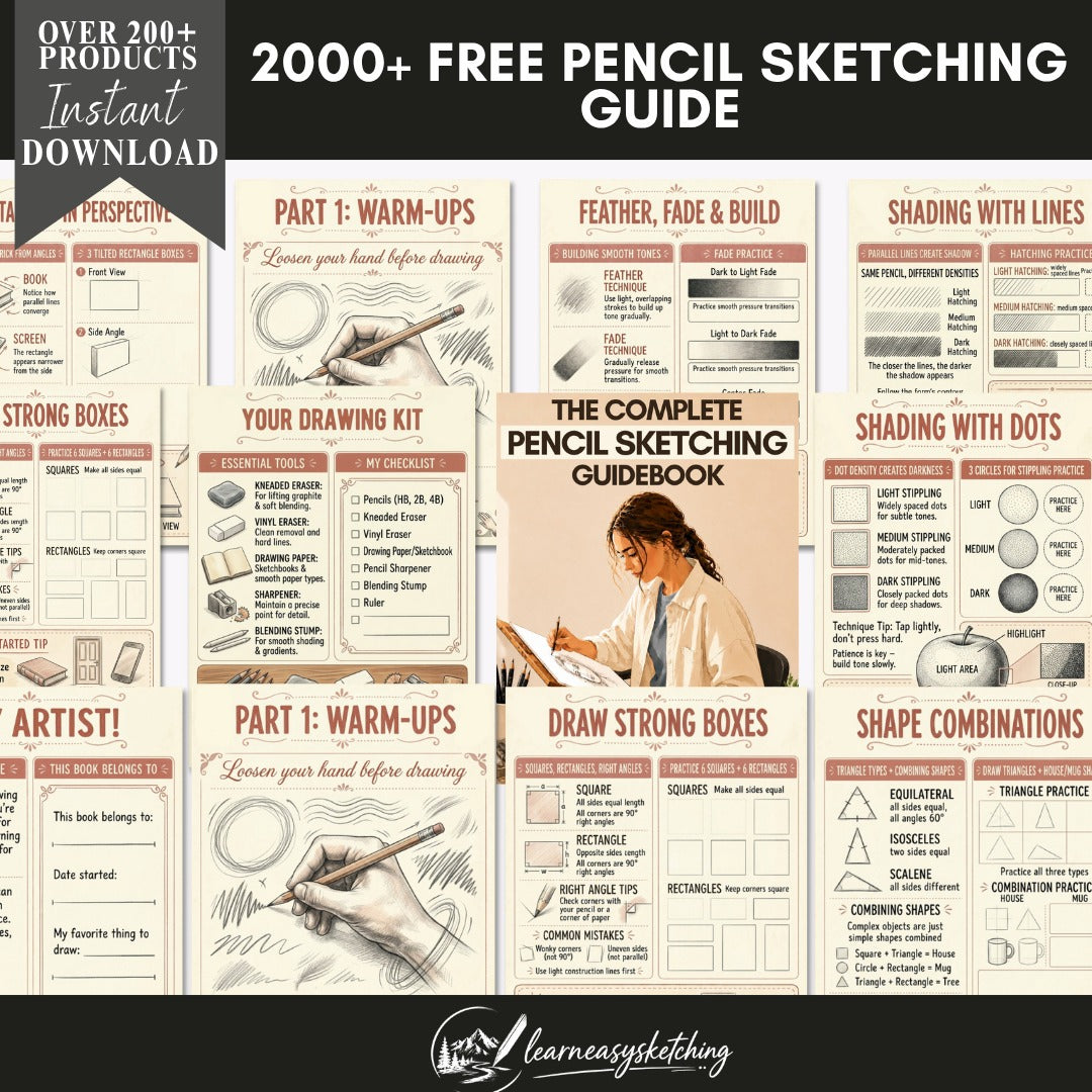 2000+ Free Pencil Sketching Guide